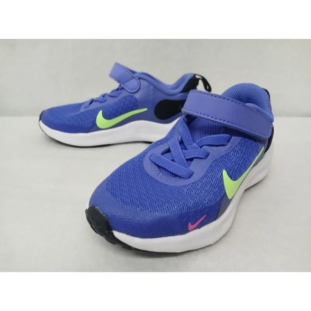 Nike Toddler Revolution 7 Running Shoes FB7690-500 Blue‎ Yellow Black Pink Sz 8